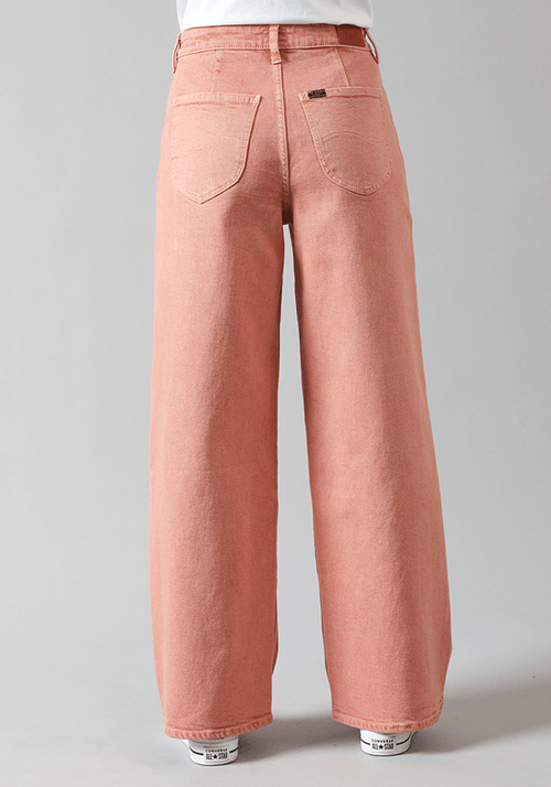 Jeans Mujer Tiro Alto Stella A Line Relaxed Fit Terracotta