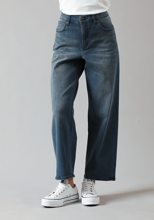 Jeans Mujer Tiro Alto Wide Leg Long Relaxed Fit Mid Harper I