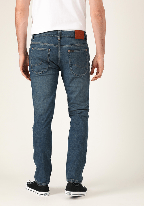 Jeans Hombre Macky Slim Fit Mid Blue Washed