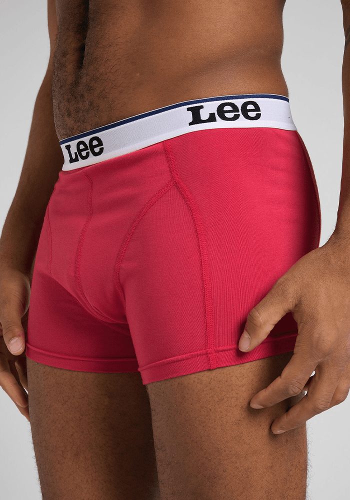 Boxer Hombre 2-Pack Trunk White & Red - Lee Jeans Chile