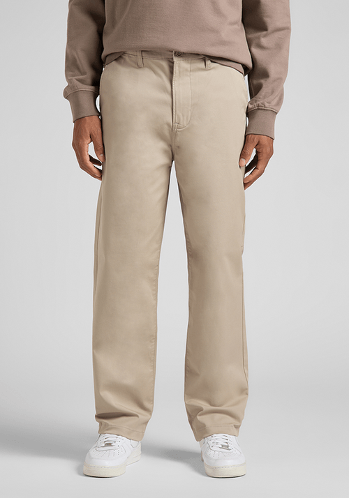 Pantalón Hombre Chino Relaxed Straight Fit Stone