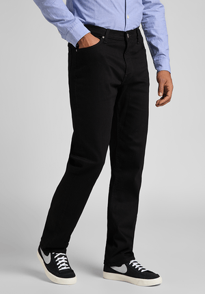 Jeans Hombre West Relaxed Straight Fit Clean Black