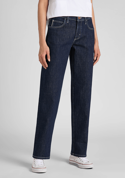Jeans Mujer Jane Cuffed Regular Straight Fit Retro Rinse