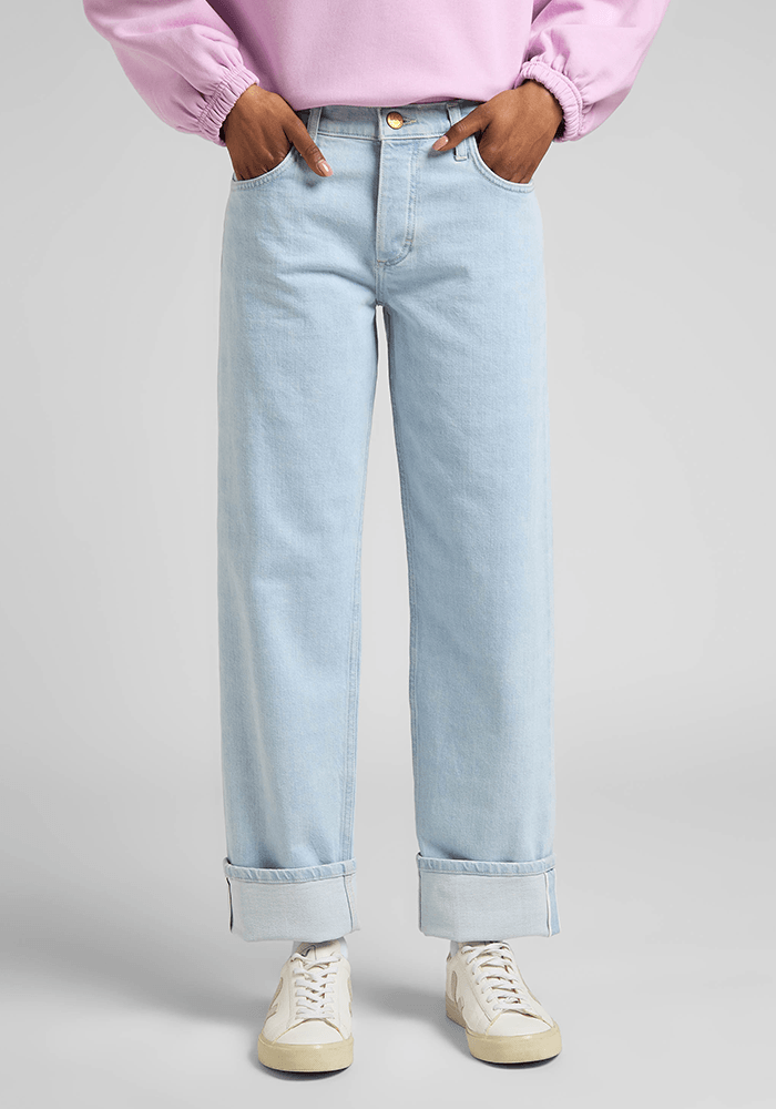 Jeans Mujer Tiro Alto Stella A Line Relaxed Fit Light Alton - Lee