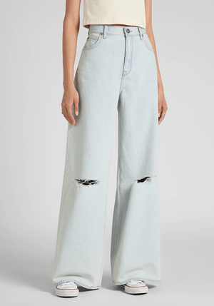 Jeans Mujer Tiro Alto Drew Relaxed Fit Destructed Off Flights