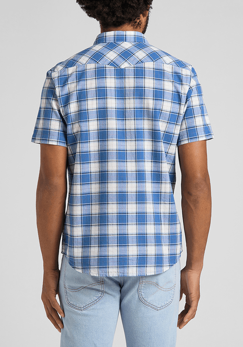 Camisa Hombre Manga Corta Western Blue Union