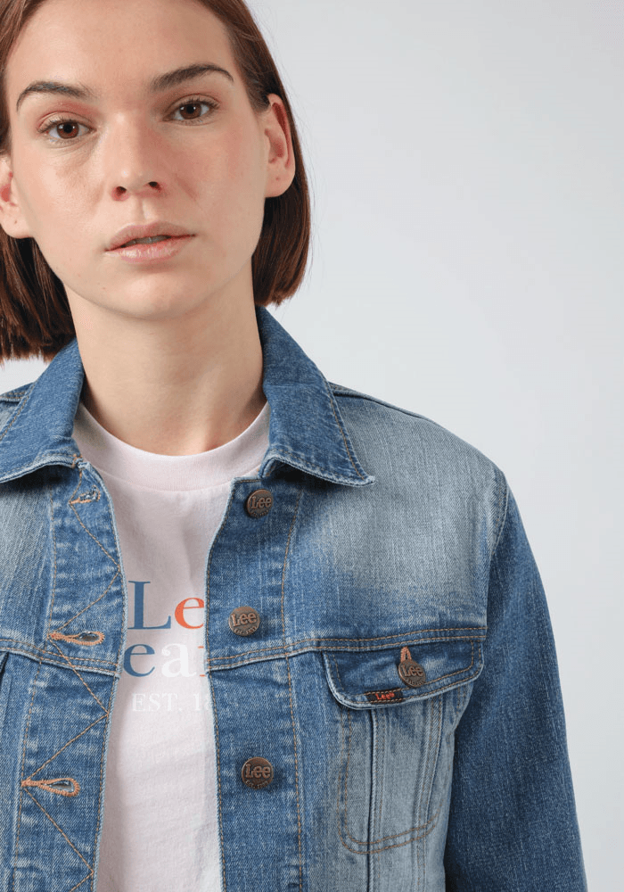 Chaqueta Mujer Rider Mid Blue - Jeans Chile