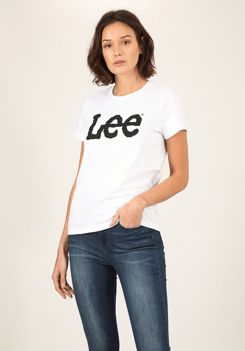 Polera Mujer Lee Logo White