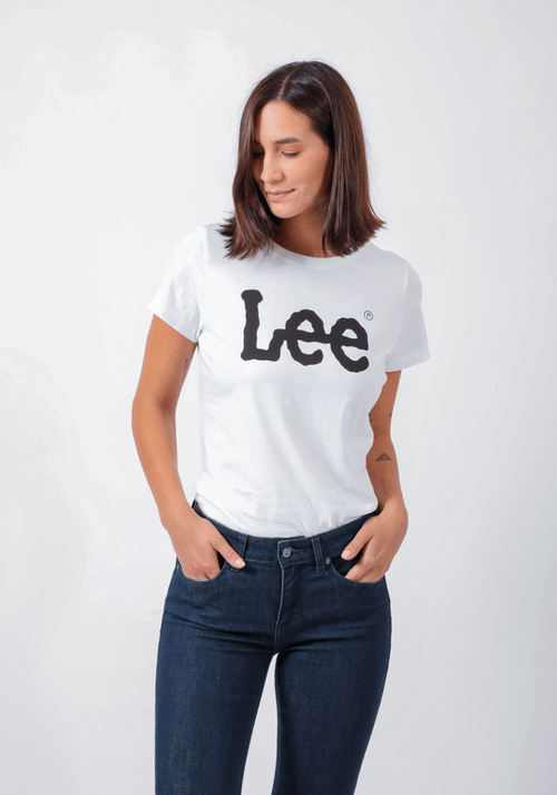 Polera Mujer Logo Lee Tee White