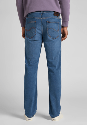 Jeans Hombre West Relaxed Straight Fit Mid Wash