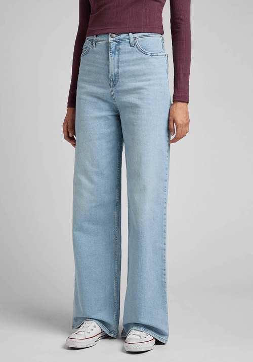 Jeans Mujer Tiro Alto Stella A Line Relaxed Fit Sunbleach
