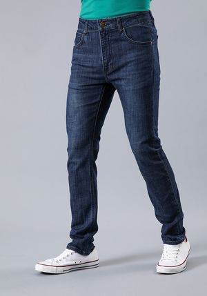 Jeans Hombre Rider Button Fly Slim Fit Deep Water