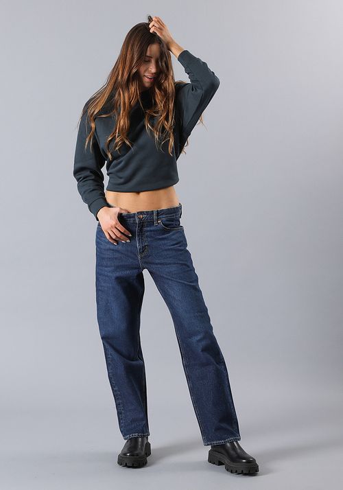 Jeans Mujer Tiro Alto 101Z Classic Straight Rider Blue Nostalgia