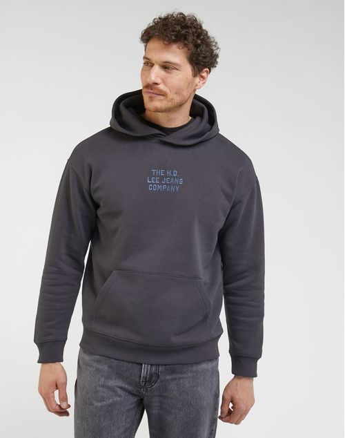 Polerón Hombre Relaxed Hoosie Washed Black