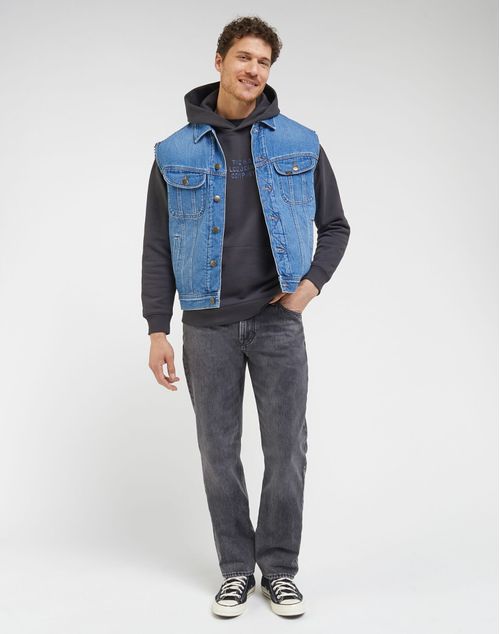 Polerón Hombre Relaxed Hoosie Washed Black