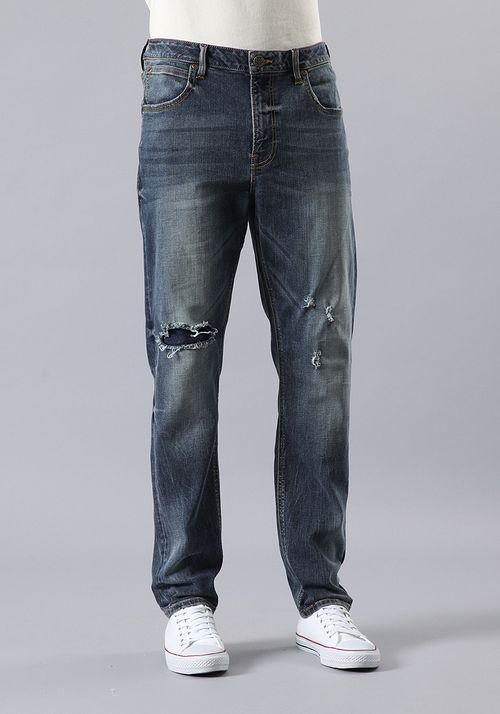 Jeans Hombre Tiro Alto Austin Regular Tapered Fit Light Dust