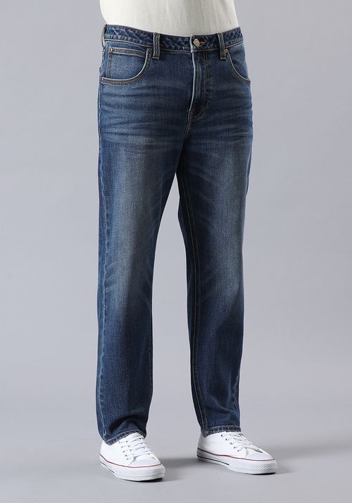 Jeans Hombre Tiro Alto Austin Regular Tapered Fit Mid Blue