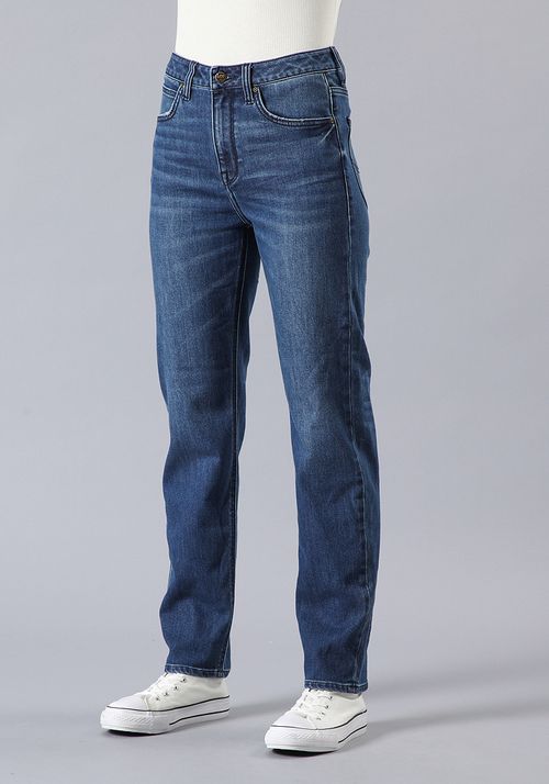 Jeans Mujer Tiro Alto Carol Regular Straight Fit Mid Blue