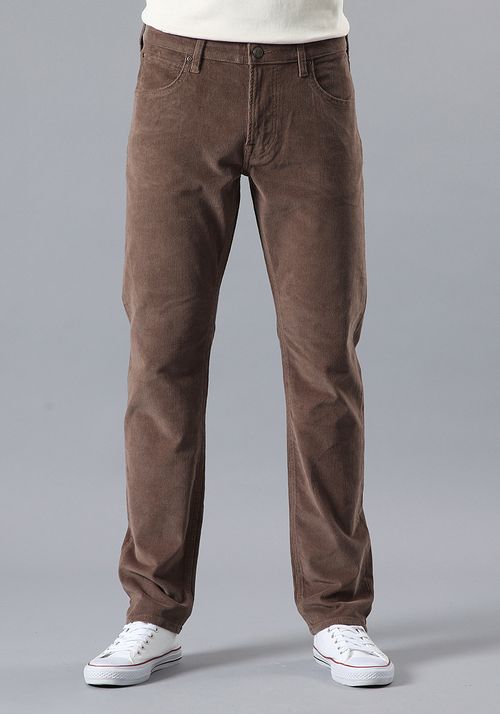 Pantalón Hombre Daren Regular Straight Fit Cotelé Vintage Brown