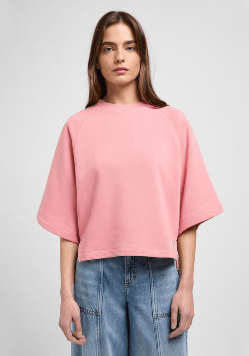 Polerón Cropped Raglan Sweatshirt Cassie Pink