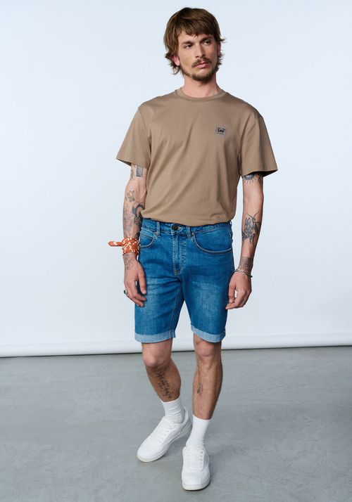 Short Denim Mid Blue Wash