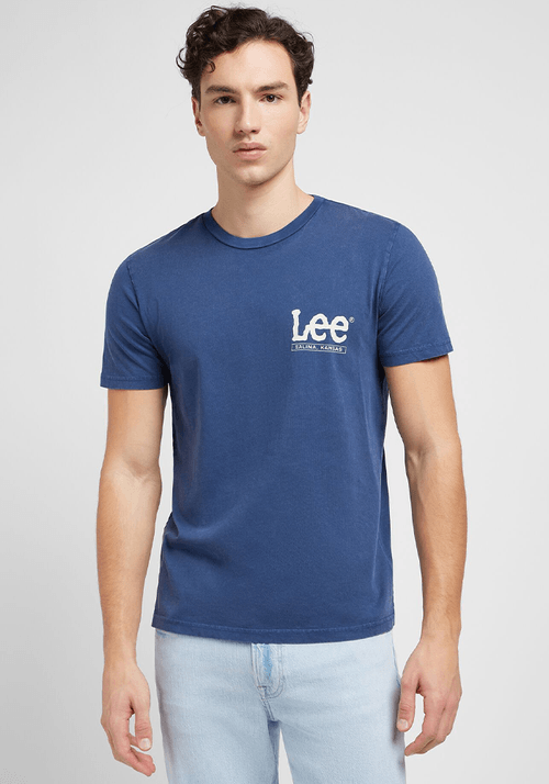 Polera Logo Regular Tee Drama Blue