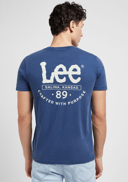Polera Logo Regular Tee Drama Blue