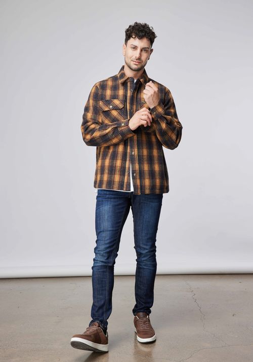 Chaqueta Hombre 101 Wool Overshirt Hy Sky Captain