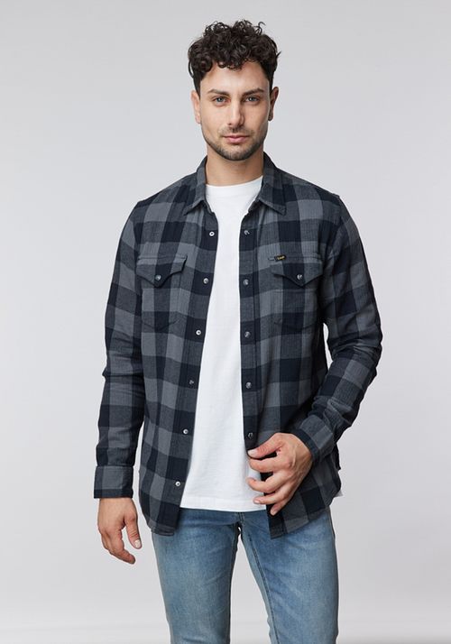 Camisa Hombre Lee Clean Static Gray