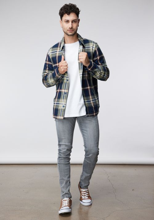 Camisa Hombre Overshirt Navy