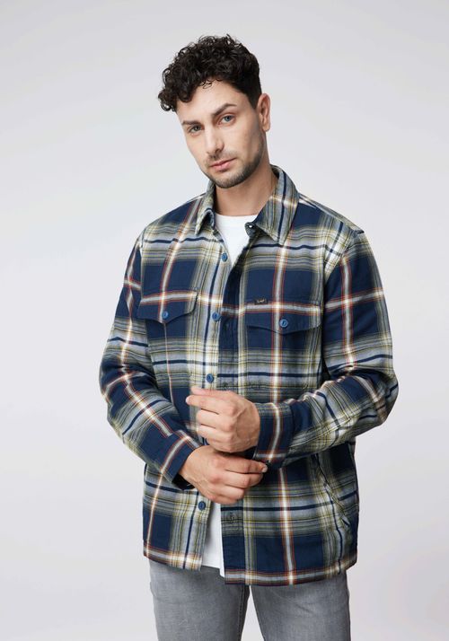 Camisa Hombre Overshirt Navy
